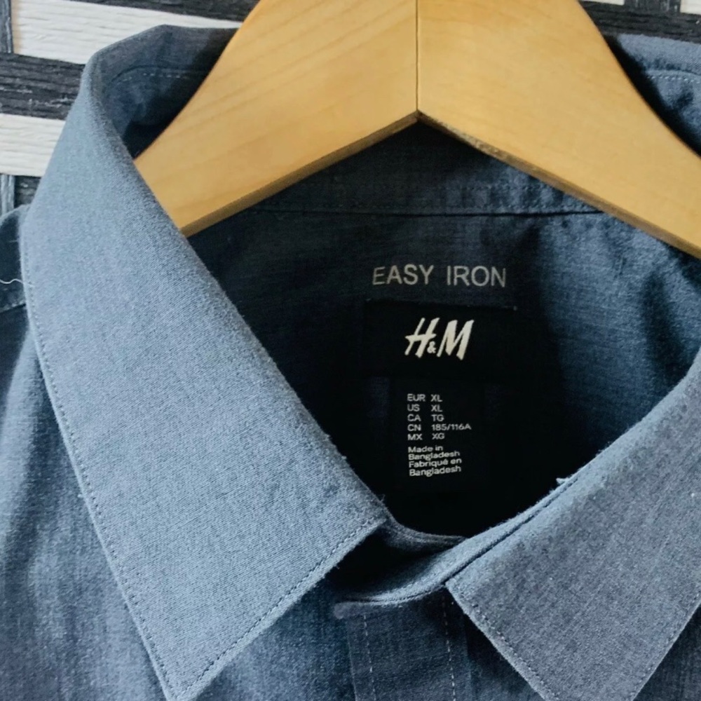H&M Men’s XL Casual Dress Shirt Easy Iron